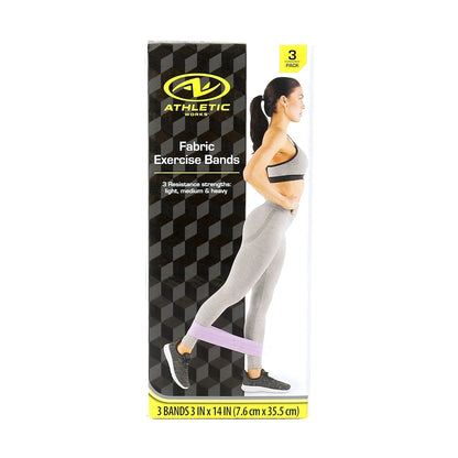 Fabric Exercise Bands 3 Different Resistance Levels with Carry Bag Non-Slip and Elevate Your Fitness Routine