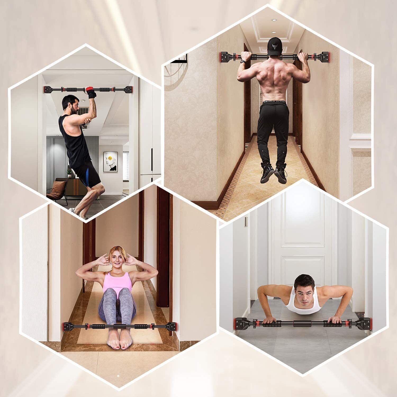 Doorway Chin-Up and Pull-Up Bar for 28"-36" Doors - Screwless Press Fit Design